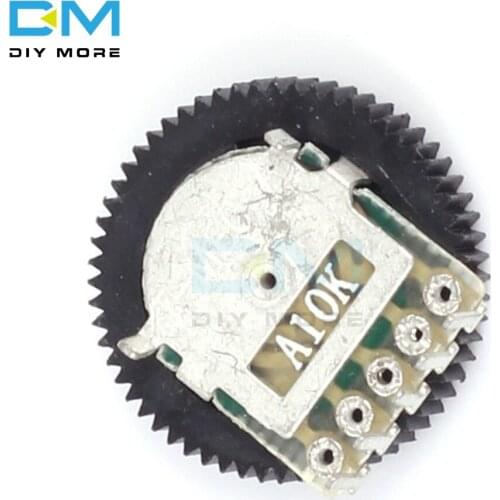10PCS A103 10K Duplex Gear Potentiometer Dial 16x2mm for Radio MP3/MP4 Volume Adjustment Switch Potentiometers