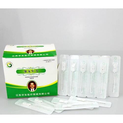 100 pcs huayou accupuncture massage Disposable knife Needle Ultra Micro Needles 0.4/0.5/0.6/0.8/1.0mm