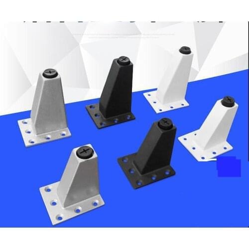 2PCS Furniture Table Legs Hardware Fittings Aluminum Alloy Beveled Support Cabinet Foot Sofa Metal Leg