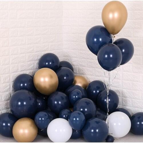 30pcs 5/10/12inch Ink Blue Latex Balloons Navy Helium Air Balls Birthday Wedding Decoration Party Supplies Valentine