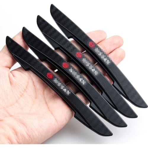 4PCS Car Logo Door Anti-collision Bumper Strip Guards Side Protector Sticker for BMW Audi Benz Honda Ford Hyundai Kia Peugeot