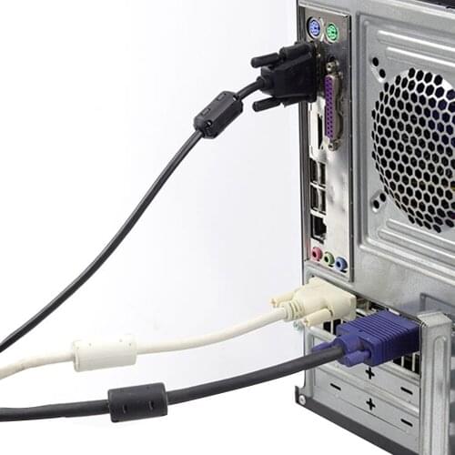 5PCS 3.5MM High Frequency Black Plastic Clip Soft Ferrite Core Nickel Zinc Anti-interference