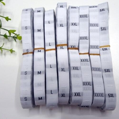 Free shipping GARMENT SIZE LABEL/clothing woven tags/number tags/kids clothing size tags/embroidered size labels 500 pcs a lot
