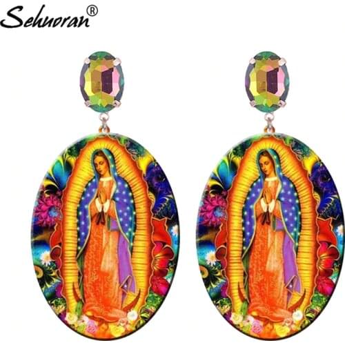 Sehuoran Large Pendients Brincos Drop Earrings For Woman Boho Long Statement Earrings Fashion Jewelry