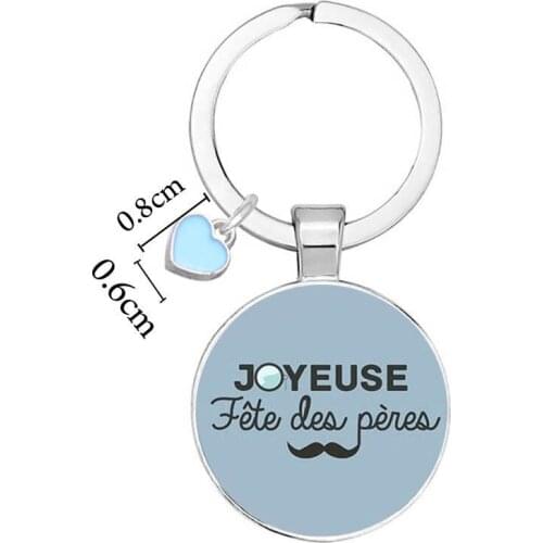 BTWGL 2020 New Fashion Je T'Aime Papa Keychain Fathers Gifts J'Ai Un Super Papa Key Chain Ring Holder For Dad Men Jewelry