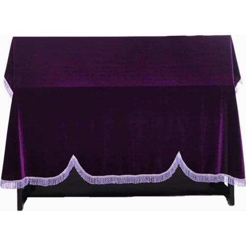 Wine/purple Velvet upright piano cover for 118-131 piano cover dustproof towel cover