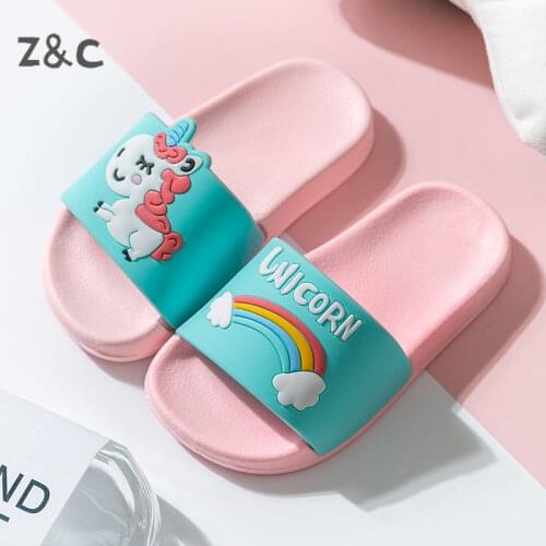 Childrens Slippers for Girls Boys and Children in Summer Indoor Non-Slip Home Bathroom Kids Cute Cartoon Slippers Boys Shoes