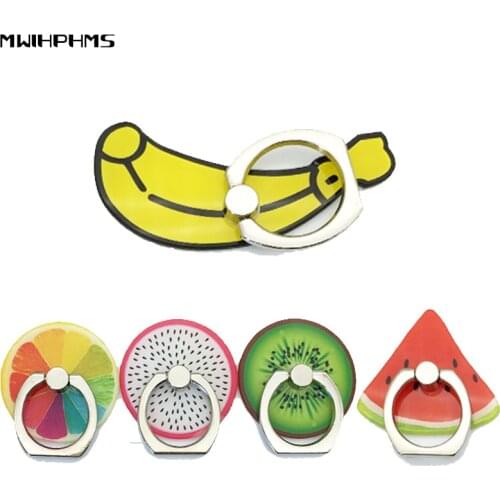 Finger ring cell phone holder Fruit series Acrylic stent for all mobile phone for For iPhone 11 12 Pro Max X XS XR Xs Max Mate