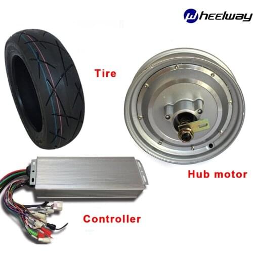 10 Inch 48V 60v 72v 1000-2000W Hub Motor Kit With matched Controller ForDIY Green Car DIY Wheel Electric Motorcycle