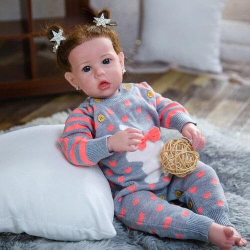 Hoomai New 20 inch Princess Girl Reborn Dolls Silicone Lovely Baby Dolls For Toddler Birthday Gift Playmate