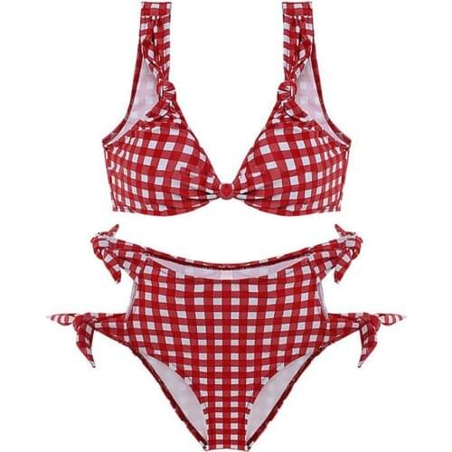 Swimwear Belly-covering High Waist Two-piece Split Belly-covering Swimsuit for Swimming Pool Cute Polka Dot Bikini Bikini Set