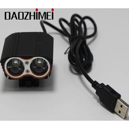 6000lm 2*XM-L T6 LED 5V Mini Front Bicycle Cycling Lamp Bike light USB 4 Mode head Flashlight torch lighting