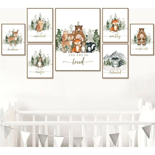 5D DIY Diamond Painting Set Bear Fox Deer Rabbit Forest Cross Stitch Kit Full Drill Embroidery Picture of Rhinestones Decor Gift