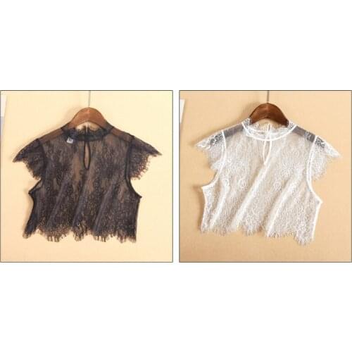 Shoulder Wrap with Hollowed Out Mesh Base & Tassels as Selvege in Classic Style Shoulderwrap Accessories for Adult Women