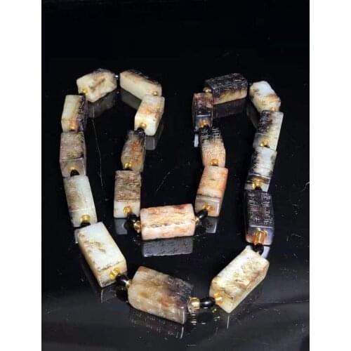 Natural hetian jade necklace jadite jade beads necklace for women men jewelry jadeite jade necklaces