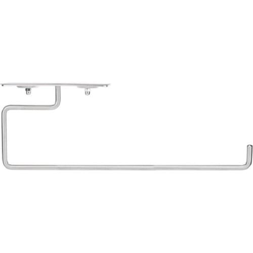 Non-Punching Stainless Steel Kitchen Paper Towel Hanger Adhesive Napkin Roll Paper Rack