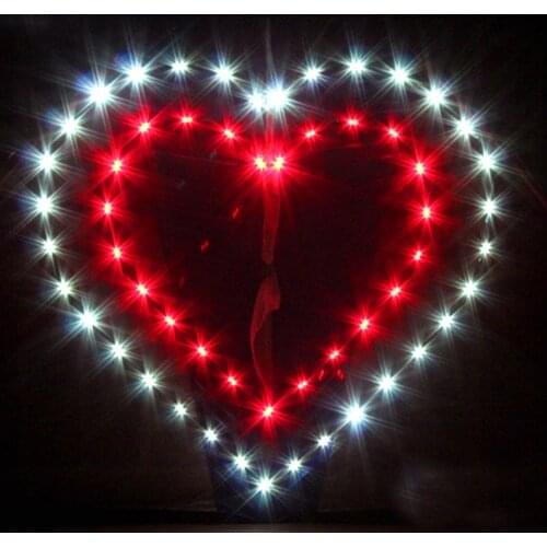 New High quality Outdoor Fun Sports LED Power Love Heart Kite With Lights Good Flying Factory Outlet