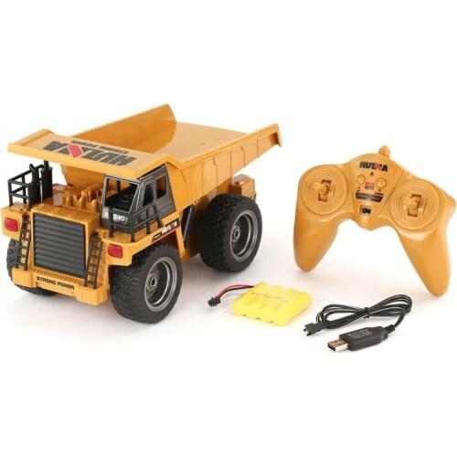 New toys 1540 1/18 2.4G 6CH Alloy Version 360 Degree Rotation RC Dump Truck Construction Engineering Vehicle Toy Gift