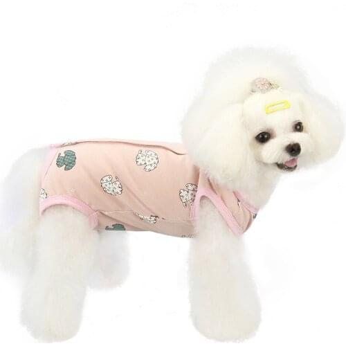 Animal Pattern Dog Pajamas Pet Cat Dog Clothes Sleeveless Belly Sterilization Suit Dog Jumpsuit Pyjamas For Small Large Dogs 5XL