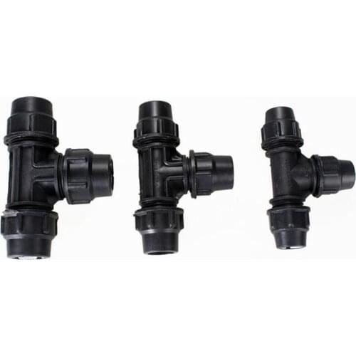 20mm And 25mm Plastic Straight Trough Equal Tee Quick Connector Home High Pressure Resistance Watering PE PPR Pipe Quick Joint