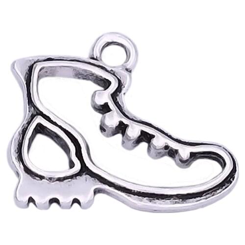 Double Nose Metal crafts Adventure Hiking Shoe Charms Pendants Camping Jewelry Accessories Finding For Outdoor Bracelet Necklace