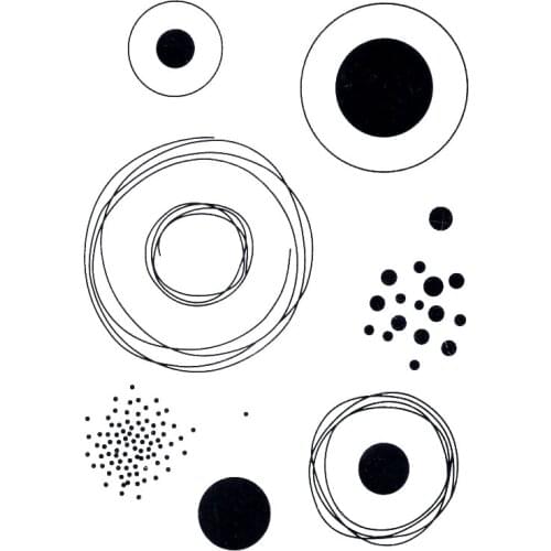 Clear Stamps Circle Line Happy New Year Scrapbooking Material DIY Photo Cards Account Rubber Stamper Transparent Stamp Sellos