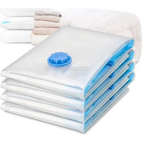 Vacuum Bag Storage Bag Home Organizer Transparent Border Foldable Clothes Organizer Seal Compressed Travel Saving Bag Package