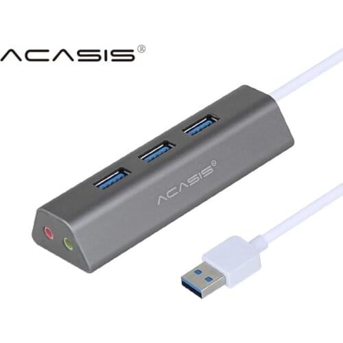 Acasis USB HUB 3.0 3 Ports Multi USB 3.0 HUB Splitter for PC Computer Hub USB 3,0 With Power Adapter Support Headset Microphone