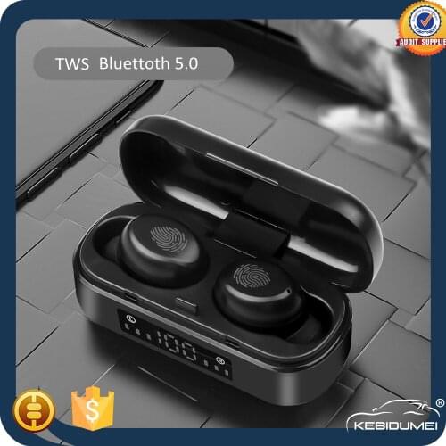 Kebidumei IPX7 Stereo Earphone Touch Wireless Bluetooth 5.0 Earphones Waterproof Headphones CVC8.0 Noise Canceling Earbuds