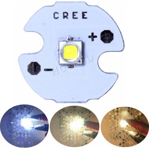 10PCS Cree XPG2 led XP-G2 1-5W LED Diode Emitter Cold White 6000-6500K with 20/16/14/12/8mm PCB for Flashlight/spotlight/Bulb