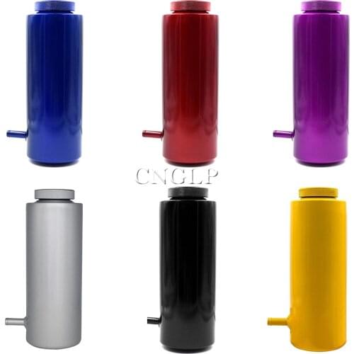 0.8L Universal High Quality Racing Radiator Coolant Overflow Billet Aluminum Oil Catch Tank Round Oil Catch Can Reservoir