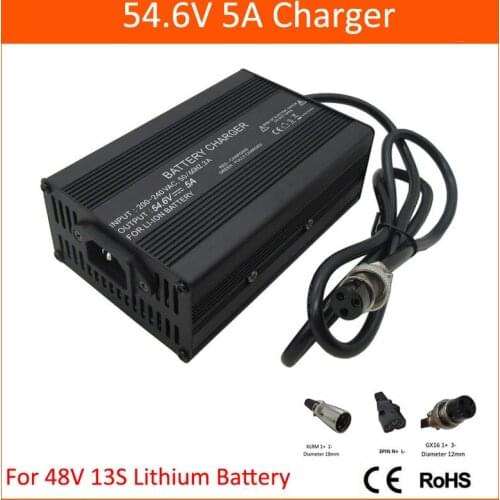 48V Ebike charger 54.6V 5A Fast Fast charger use for 48V 13S Electric bike Lithium battery pack XT60 Port free shipping