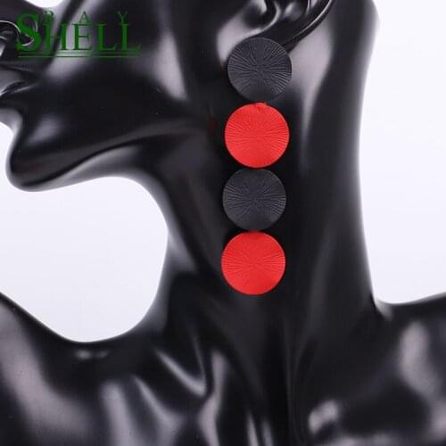 Korean Metal Drop Earrings Boho exaggerated Earrings For Women Punk Fashion Geometric Earrings Girls Statement modern Jewelry