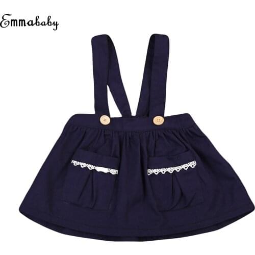 2017 Babies Girl Dress Baby Girl Dresses Sleeveless Braces Above Knee Casual Autumn Party Dresses 6M-3Y