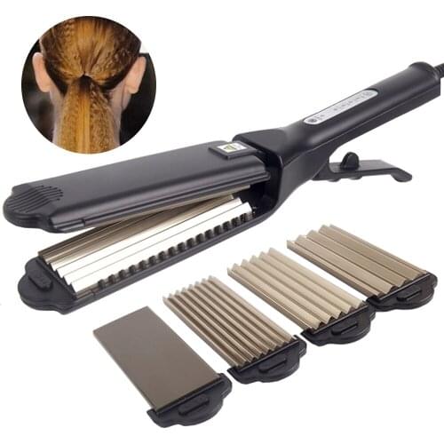 4 in1 Straightening Irons Fast Warm-up Thermal Performance Professional Tourmaline Ceramic Heating Plate Hair Straightener