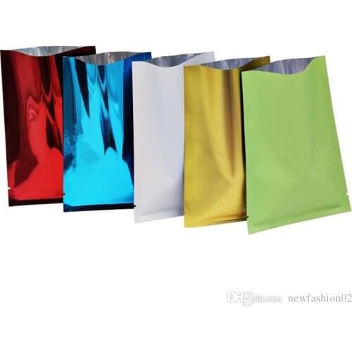 6*9cm colorful aluminum foil open top bag vacuum heat heal package bag valve power storage bag mylar pouch 2Reviews | 6T