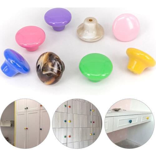 Acrylic Cabinet Knobs Colorful Children Handles for Furniture Knob Cupboard Pulls Door Handle for Cabinets and Drawers Hardware