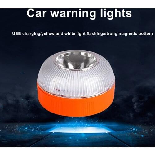 Car Emergency Light V16 Autonomous Emergency Signalling with Flashlight Rechargerable Road Magnetic Beacon Traffic Warning Lamp