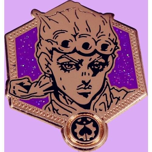 Jojos Bizarre Adventure Golden Wind Brooch Pins Enamel Metal Badges Lapel Pin Brooches Jackets Jeans Fashion Jewelry Accessories