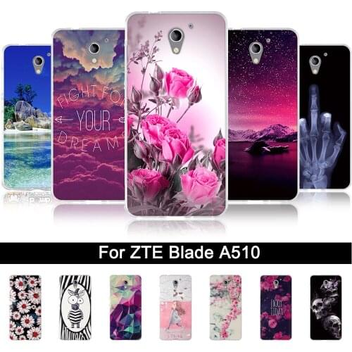 Case For ZTE Blade A510 Luxury Painting Silicone Coque for Zte A510 510 Back Cover for ZTE a510 Patterned Phone Blade A 510 Case