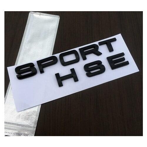 3D Black Sport Hse Custom Auto Fender Emblem Trunk Badge Decal Sticker Car Accessories