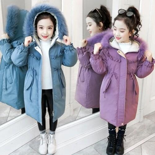 -30 Degree 2020 Girls Clothing Winter Jackets Fur Hooded Children Coats Warm Thick Clothes Kids Outerwears Parkas for Girls