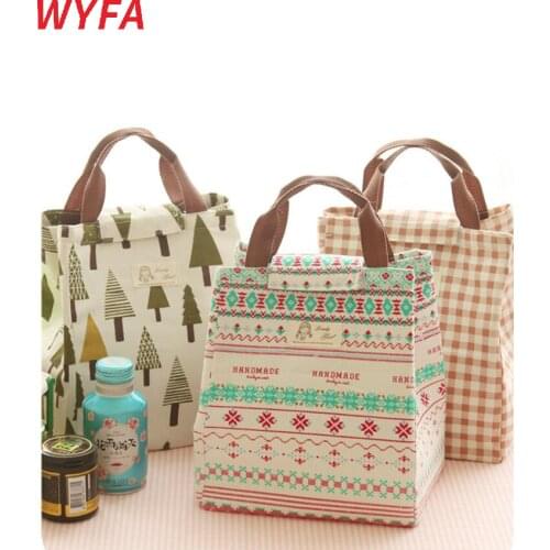 Random color Waterproof Bag for Women kids Cooler Mommy Bag Tote canvas bag for lunch Insulation Package Portable For baby food