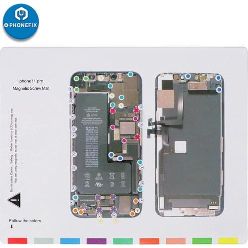 Magnetic Screw Mat for iPhone 11 Pro Max X XS MAX XR Work Guide Pad for iPhone 6S 6SP 7 8 8P Professional Plate Repair Tools Mat