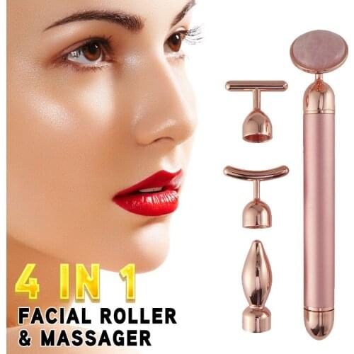 4in1 Lifting Jade Roller Face Massager Electric Massage Machine Face Slimmer Skin Care Tightening Anti-Wrinkle Face Care Tool