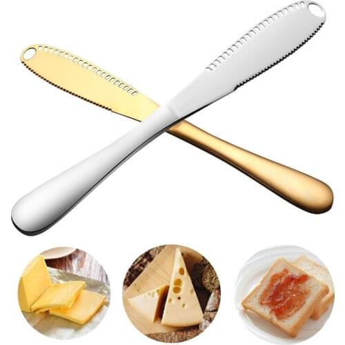 Multifunction Stainless Steel Butter Knife For Hard Butter Cream Spreader Cheese Slicer Grater Tool Steak Cutter Kitchen Gadgets