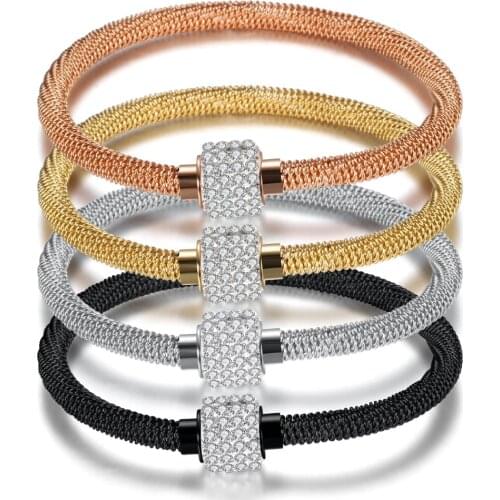 Fashion High quality Charm Chic valentine Gift Jewelry Stainless Steel Gold Women Distort Bracelets Bangles