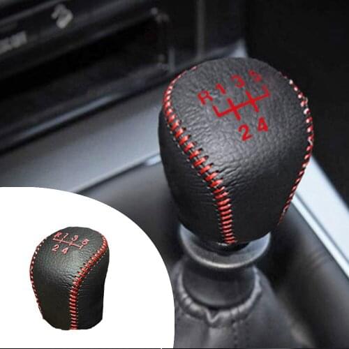 Muchkey Leather Gear Shift Cover For SKODA Superb 2009 2010 2011 2012 Kodiaq 2017-2018 Karoq 2018 5 Speed Manual Shift Lever