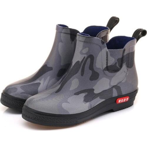 Fly Fishing Boot Water Shoes Men New Fashion Camouflage Waterproof Hunting Non-slip Upstream Rocky Outdoor Short Tube Rain Boots