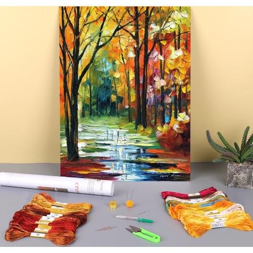 Impression Pre-Printed 11CT Cross-Stitch DIY Embroidery Kit DMC Threads Handmade Hobby Needlework Handiwork Sales Wholesale